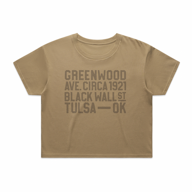 Block Crop Tee (Sand)