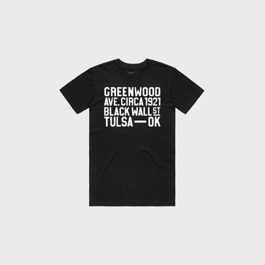 Black Wall Street Block Tee (Black) – Greenwood Ave.