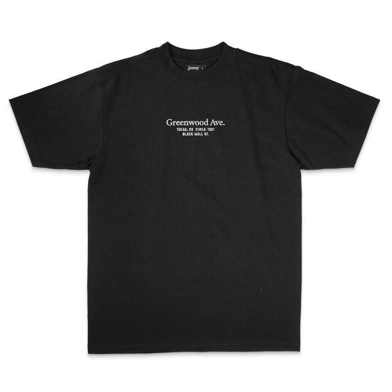 Serif Stitched Tee (Black)