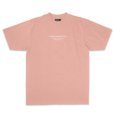 Serif Stitched Tee (Rose)
