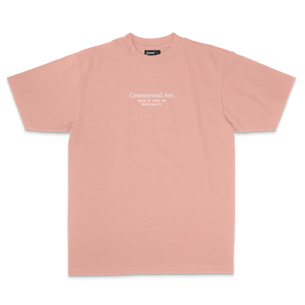 Serif Stitched Tee (Rose)