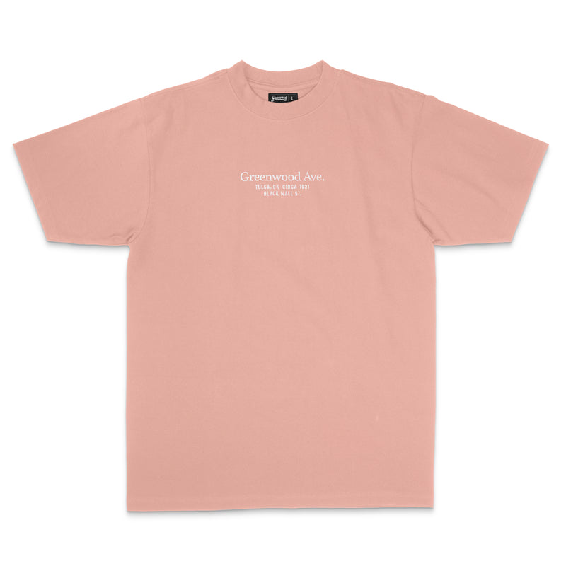 Serif Stitched Tee (Rose)