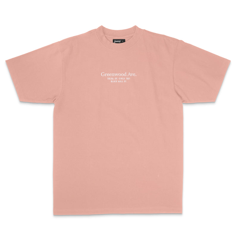 Serif Stitched Tee (Rose)